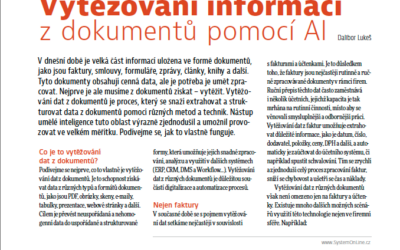 Vytěžování informací z dokumentů pomocí AI